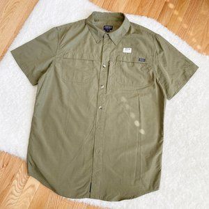 Smith's, NWOT, Men's Workwear Short Sleeve Button Down Shirt, Olive, Size M